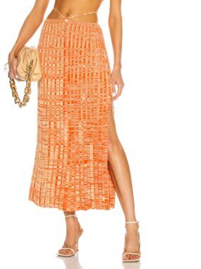 Christopher Esber Pleated Knit Tie Skirt